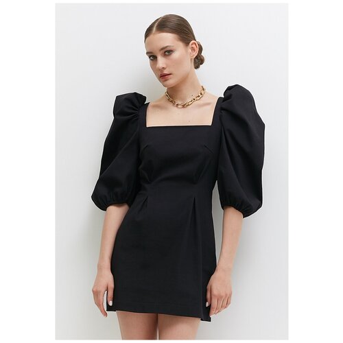 Платье-футляр The Select, вечернее, полуприлегающее, мини, открытая спина, размер S, черный