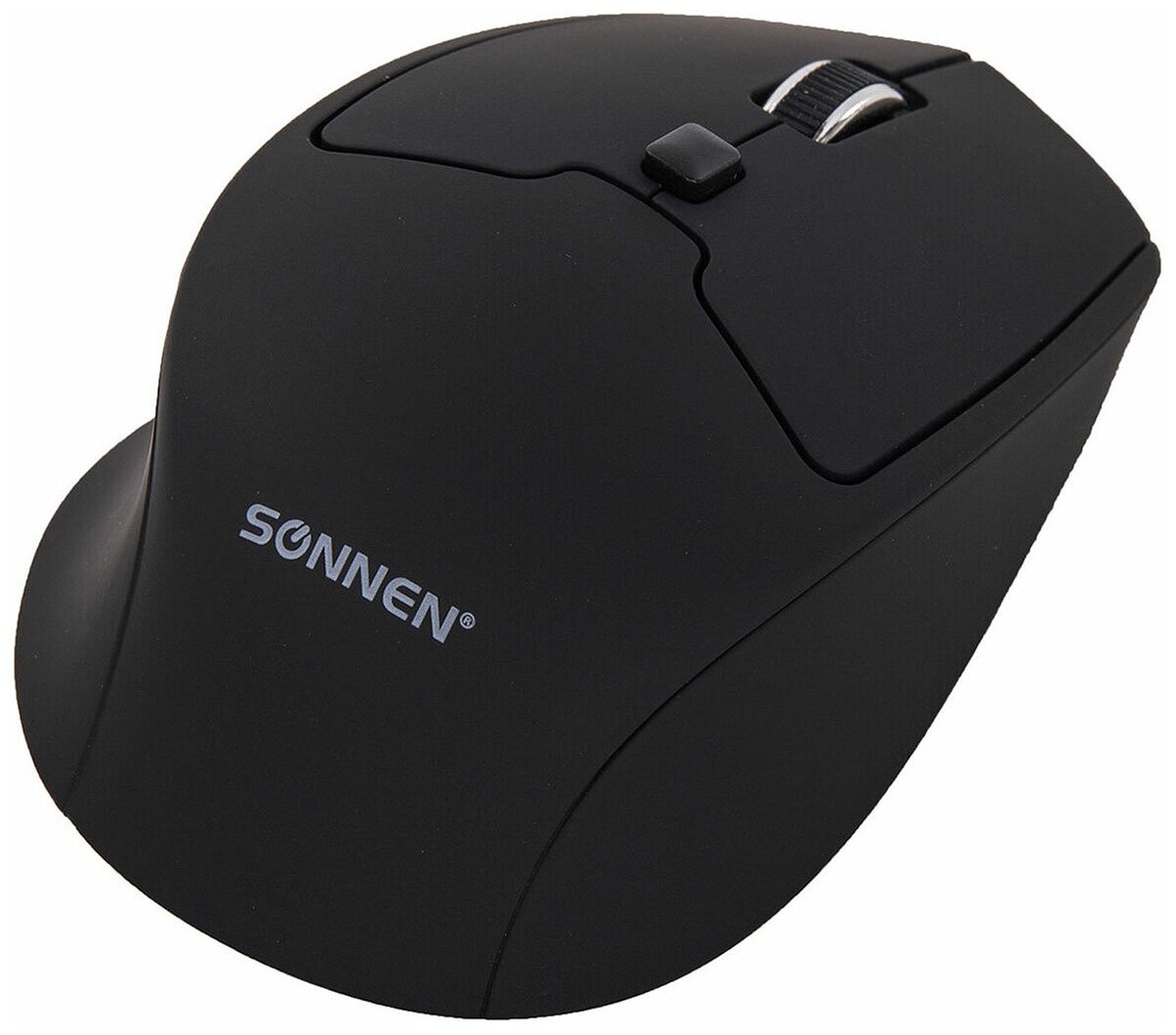 Мышь беспроводная SONNEN V33 USB 80012001600 dpi 6 кнопок оптическая черная SOFT TOUCH 513517