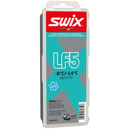 Низкофторовый парафин SWIX LF05X Turquoise -8C / -14C 180 гр