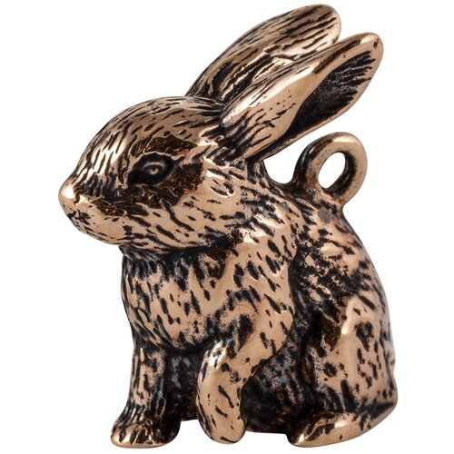 Заяц бронзовая подвеска-брелок (животные)