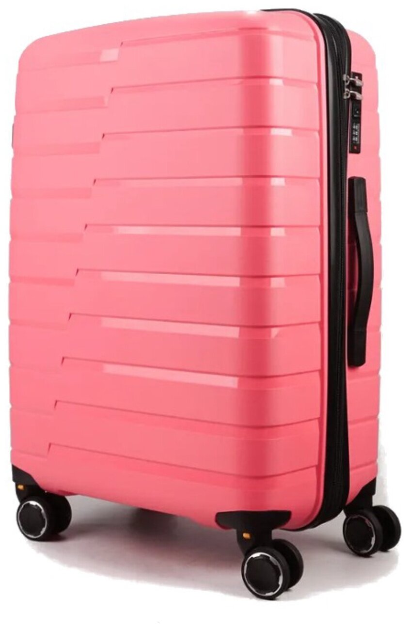 Чемодан Импреза shift розовый большой, чемодан размер L, чемодан женский