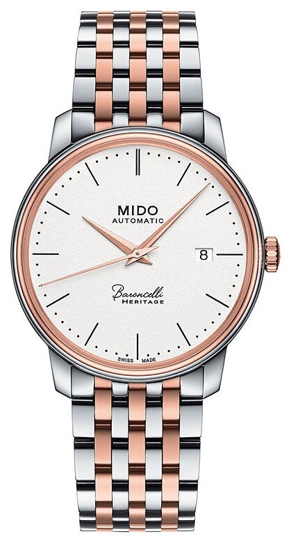 Наручные часы Mido Baroncelli, белый, серебряный