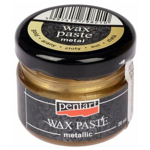 Pentart Паста восковая бронзовая в банке 20 мл Pentart золото