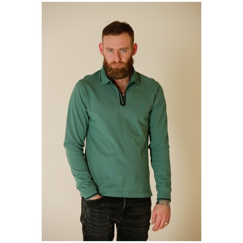 фото Поло тд коллекция, размер l, зеленый