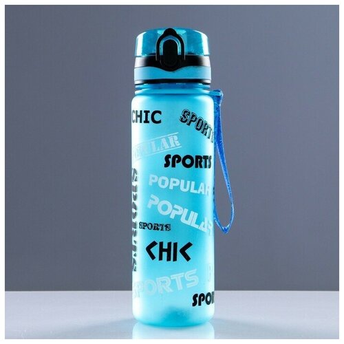 Бутылка для воды Popular sports 600 мл, с ситом для фруктов, 23х6 см, бутылка sigg wmb sports 750 мл голубой