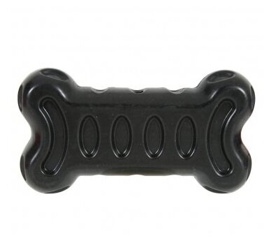 Игрушка для собак Zolux Кость, серия Бабл, термопластичная резина, черная, 15 см - фотография № 3
