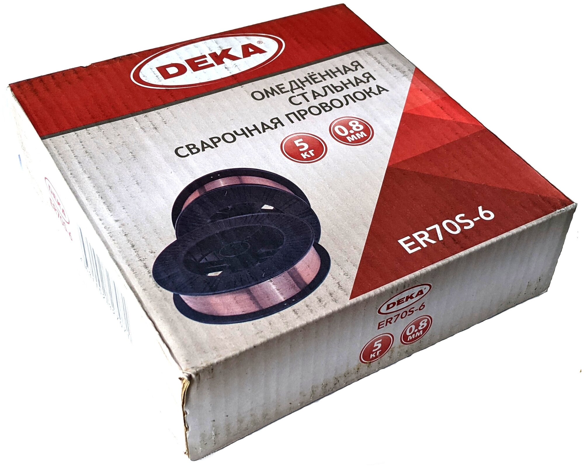 Сварочная проволока Deka ER70S-6, омедненная, 0,8 мм, 5 кг - фото №13