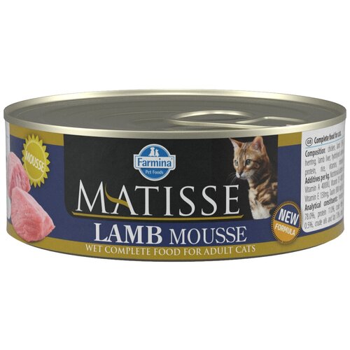 Корм Farmina Matisse Lamb Mousse (мусс) для кошек с ягненком, 85 г x 12 шт