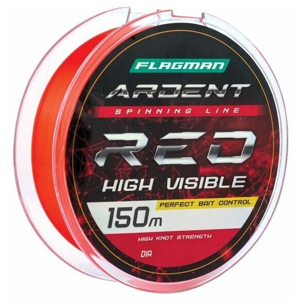 Леска для рыбалки FLAGMAN Ardent Red 150м 0,25мм 8,4кг/18,5Lb