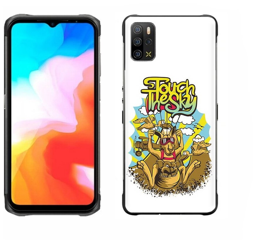 Чехол задняя-панель-накладка-бампер MyPads нарисованное кенгуру комикс для Ulefone Armor 12 5G противоударный