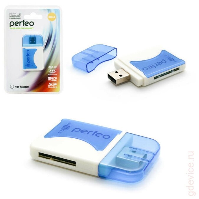 USB-Концентратор Perfeo 3 Port, (PF-VI-H024 White) белый