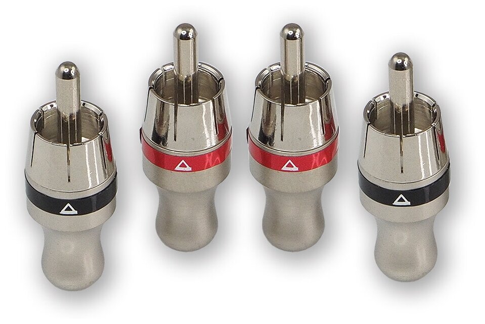 Штекер RCA комплект 4шт., RCA-P410, AURA