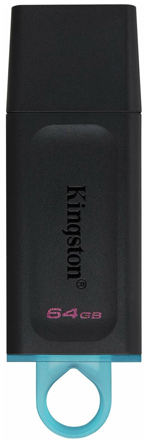 USB Flash Drive Kingston DataTraveler Exodia 64 ГБ, 1 шт, черный/голубой