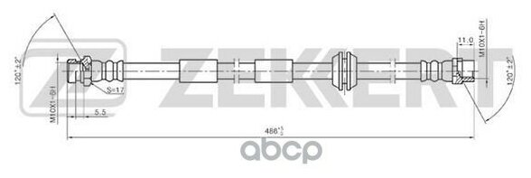 Шланг тормозной ZEKKERT bs9200 для Ford Galaxy; SEAT Alhambra; VW Sharan