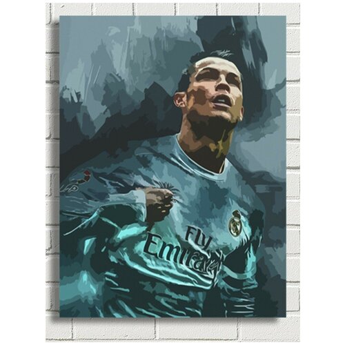 Картина по номерам Спорт Футбол (Криштиану Роналду, Реал Мадрид) - 7877 В 30x40 картина по номерам на холсте спорт футбол криштиану роналду реал мадрид 7877 в 60x40