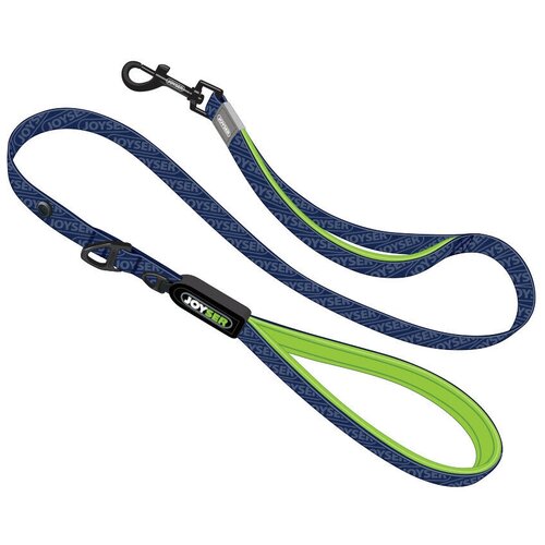 Поводок JOYSER Walk Leash для собак, XL синий с зеленым, 2,5x120 см