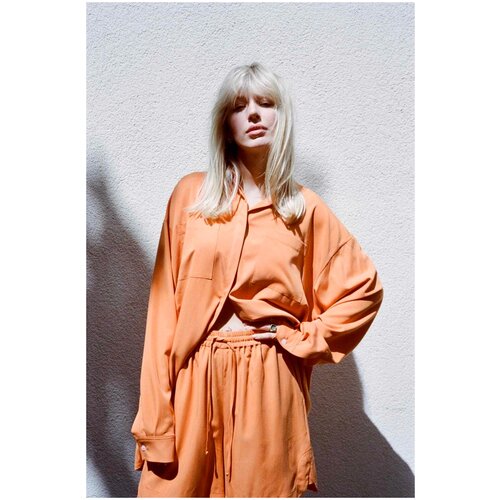 фото Объемная рубашка lesyanebo оранжевый