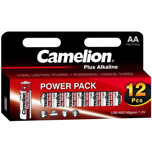 Camelion. LR 6 Plus Alkaline BLOCK-12 (LR6-HP12, батарейка,1.5В) батарейка camelion plus alkaline lr 6 block 12 1 5в