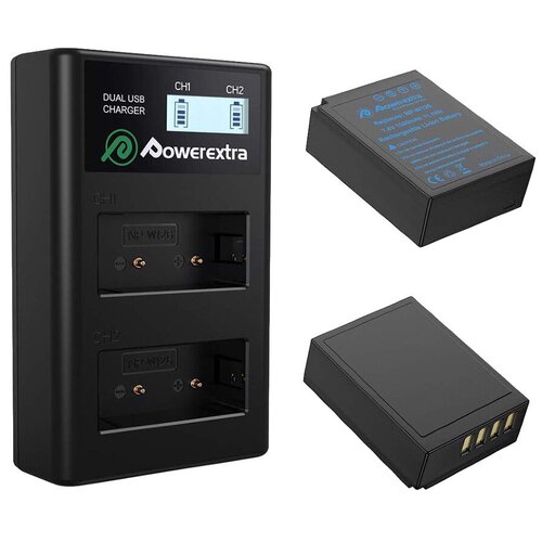 2 аккумулятора зарядное устройство Powerextra NP-W126 265000₽