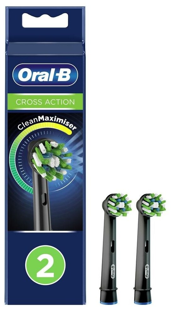 Насадки для зубной щетки Oral-B EB50BRB CrossAction Black 2 шт