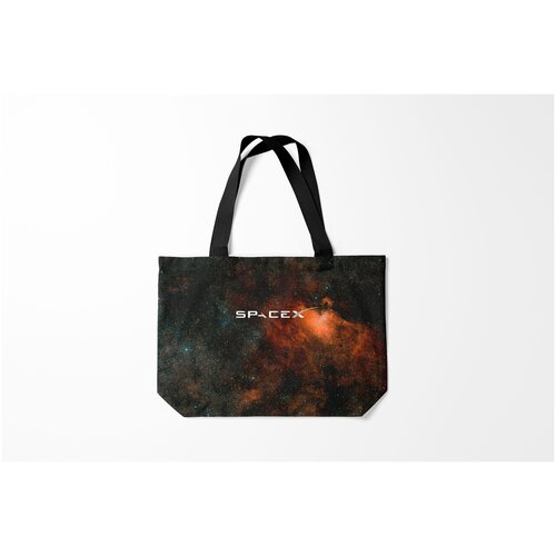 фото Сумка-шоппер / 46х35 см / знаменитости / илон маск space x burnettie