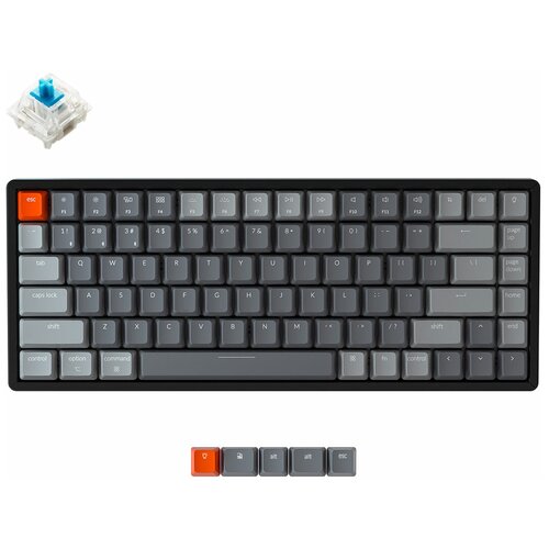 Беспроводная клавиатура Keychron K2 Gateron Blue Switch Bluetooth RGB подстветка 4000мАч Серый K2C2 999000₽