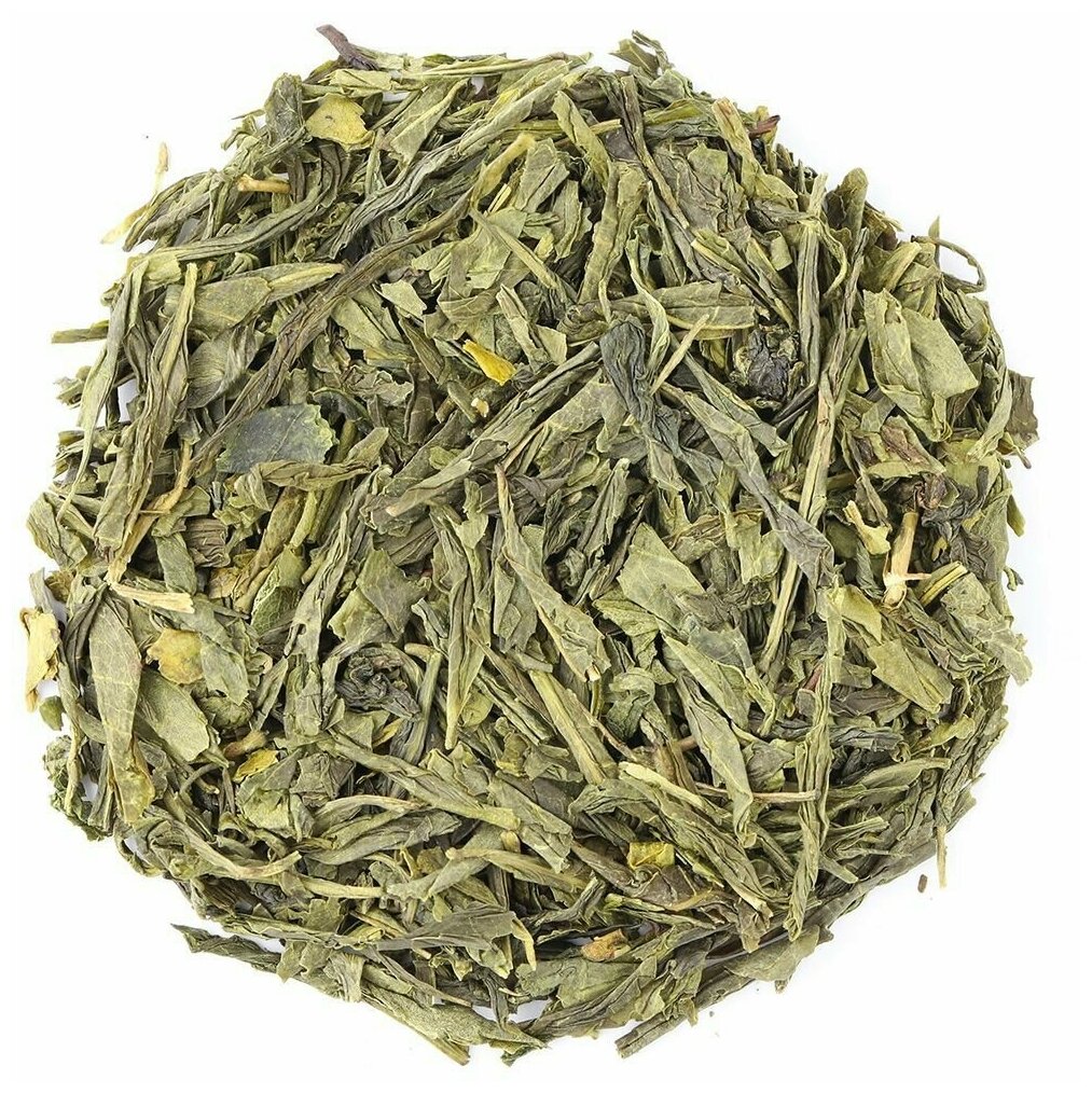 Китайский зеленый чай "Сенча" 100г. Среднелистовой рассыпной. - фотография № 2