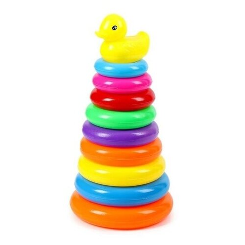 Развивающая игрушка Сима-ленд Уточка, 5273407, 9 дет., разноцветный интерактивная развивающая игрушка сима ленд уточка 5273407 разноцветный