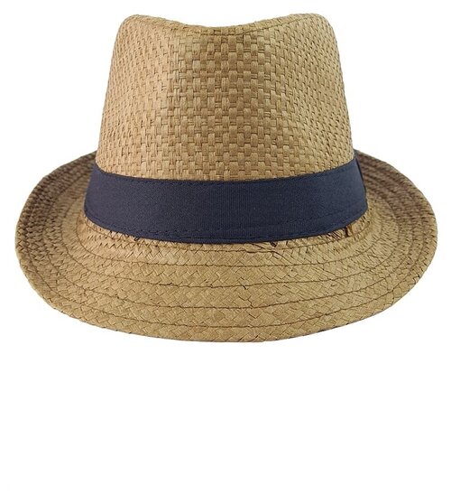 Шляпа федора Kays Store, солома, размер 56-58, коричневый