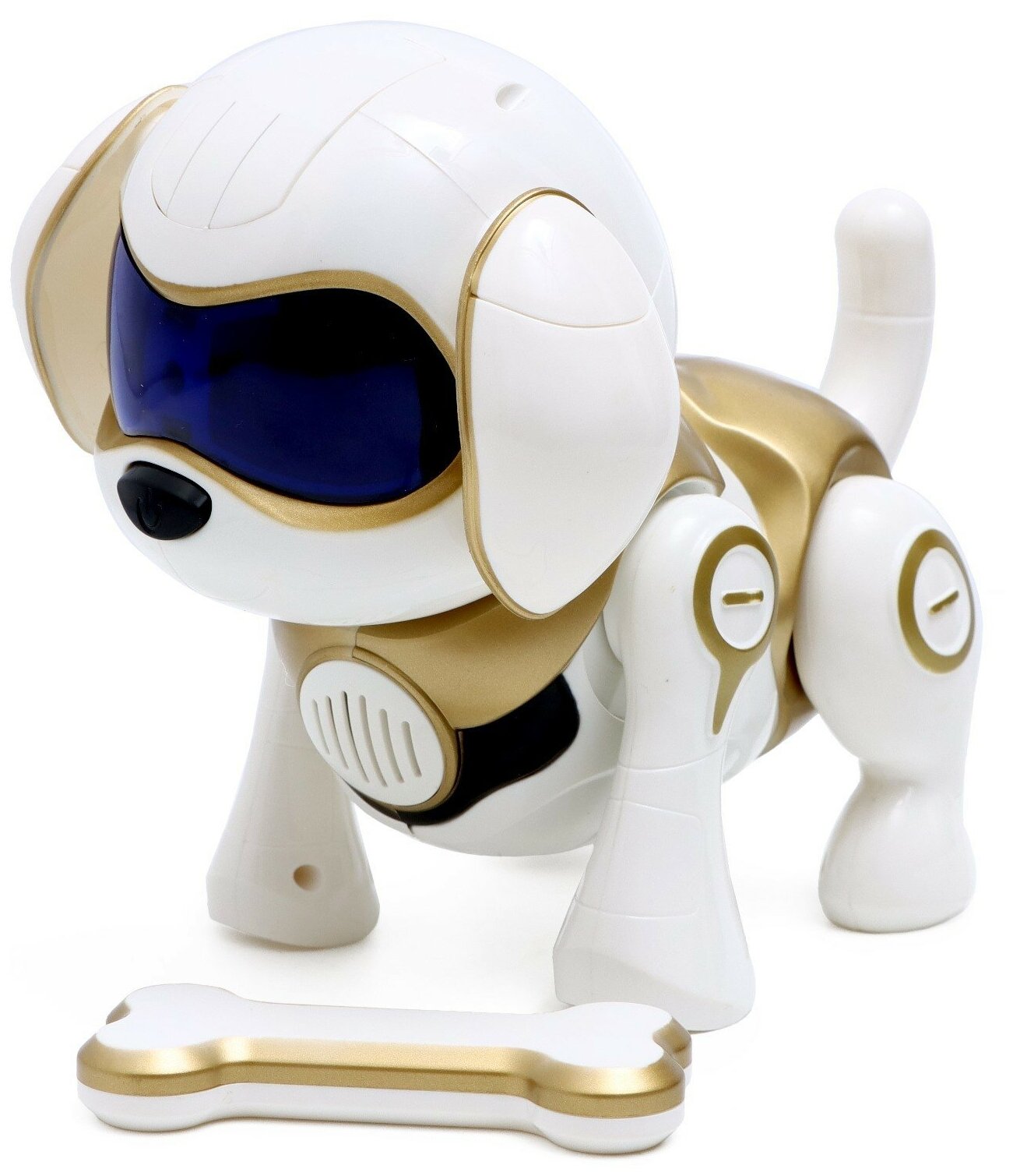 Собака-робот IQ BOT "Чаппи", интерактивная, звук, свет, ходит, цвет золотой