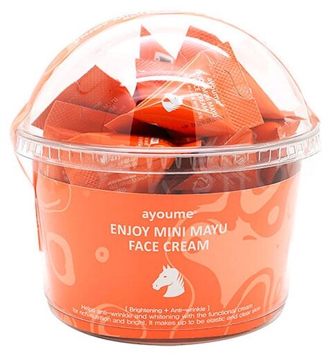 Крем для лица с лошадиным жиром Ayoume Enjoy Mini Mayu Face Cream 30 шт