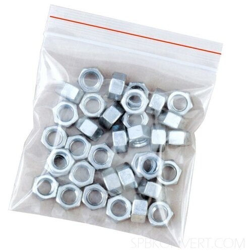 Пакет с замком Zip-Lock (Зип лок), 7х10 см, особопрочный, 80 мкм, 100 шт.