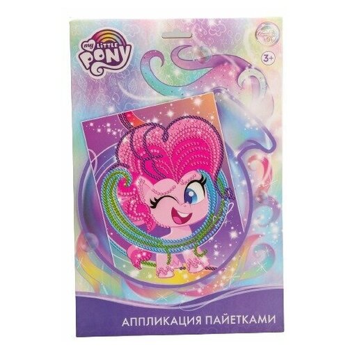 Hasbro Аппликация пайетками My Little Pony: Пинки Пай + 5 цветов пайеток по 7 г