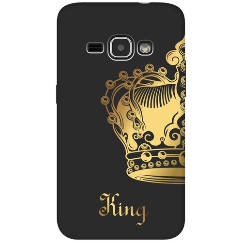 Матовый чехол True King для Samsung Galaxy J1 (2016) / Самсунг Джей 1 2016 с 3D эффектом черный матовый чехол true king для samsung galaxy j1 2016 самсунг джей 1 2016 с 3d эффектом черный