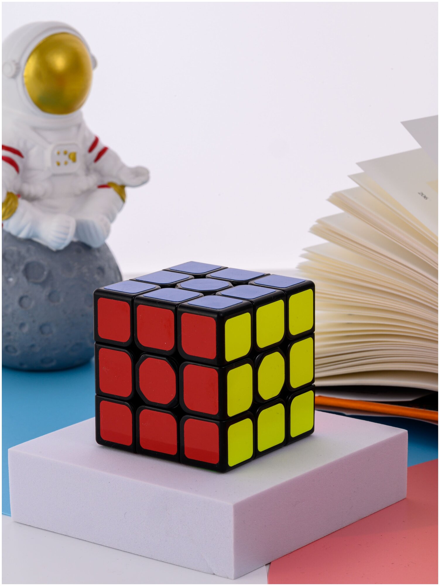 Кубик Рубика бюджетный классический QiYi (MoFangGe) 3x3x3 Sail W, black — фото 1