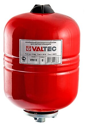 Мембранный/расширительный бак для отопления VALTEC 24л (метал./3/4"/5bar) VT. RV. R.060024