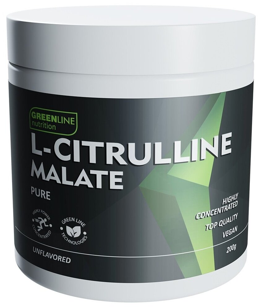Цитруллин малат 300 гр Citrulline Malate Цитрулин Green Line Nutrition