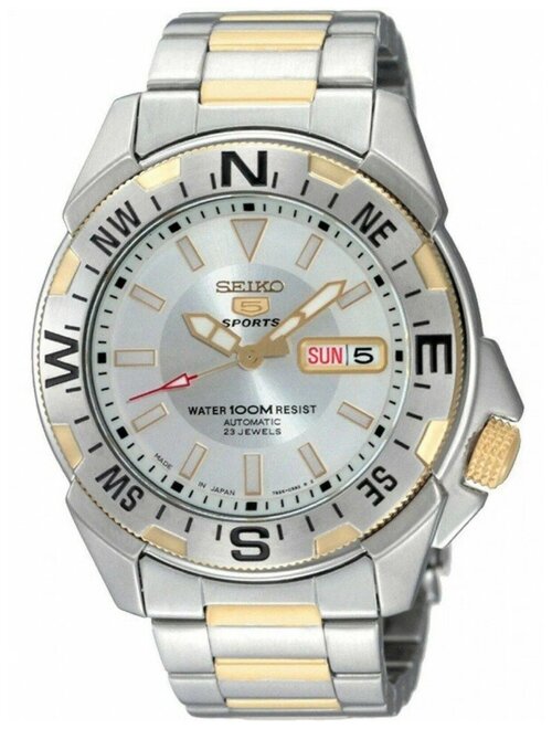 Наручные часы SEIKO SEIKO 5 SNZF08J1, серебряный, золотой