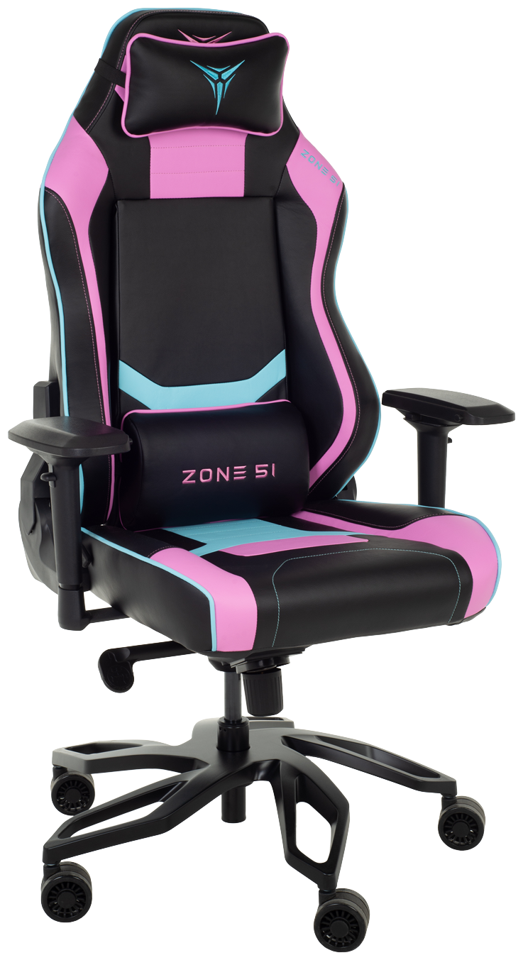 Кресло компьютерное игровое ZONE 51 Cyberpunk FC Fuchsia-cyan