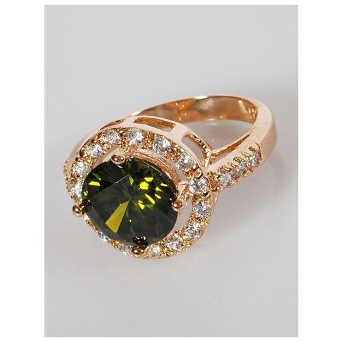 Кольцо помолвочное Lotus Jewelry, перидот, размер 19, желтый
