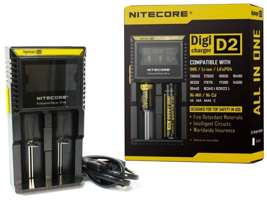 Зарядное устройство NITECORE D2 18650/16340 на 2*АКБ