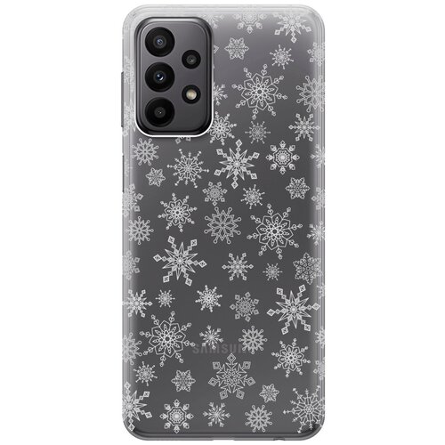 Силиконовый чехол с принтом Fairy Snowflakes для Samsung Galaxy A23 4G / Самсунг А23 4Г силиконовый чехол с принтом fairy snowflakes для realme 10 4g рилми 10 4г