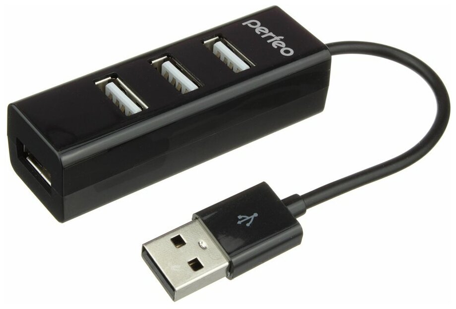 Perfeo Разветвитель USB (Hub) Perfeo PF-HYD-6010H, 4 порта, USB 2.0, черный