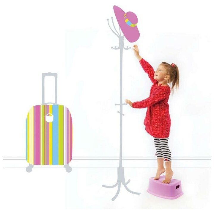 Табурет-подставка детский, цвет светло-розовый - фотография № 7