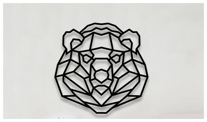 Чертеж, Панно декоративное, Геометрический тигр, DXF на ЧПУ лазер