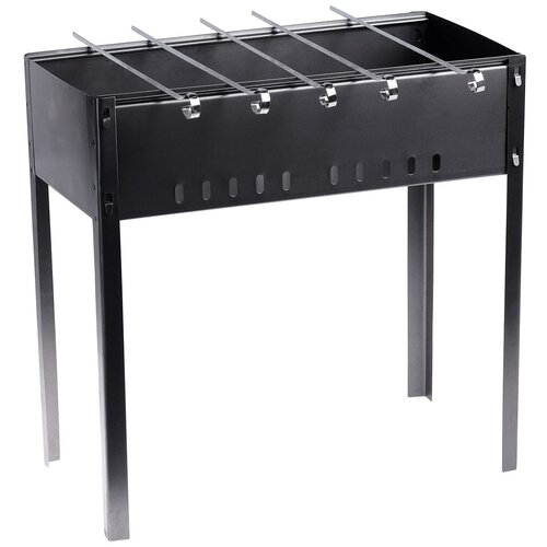 Мангал с шампурами «Фиеста» cтандарт, 5 шампуров, 49,5 х 25,5 х 48,5 см