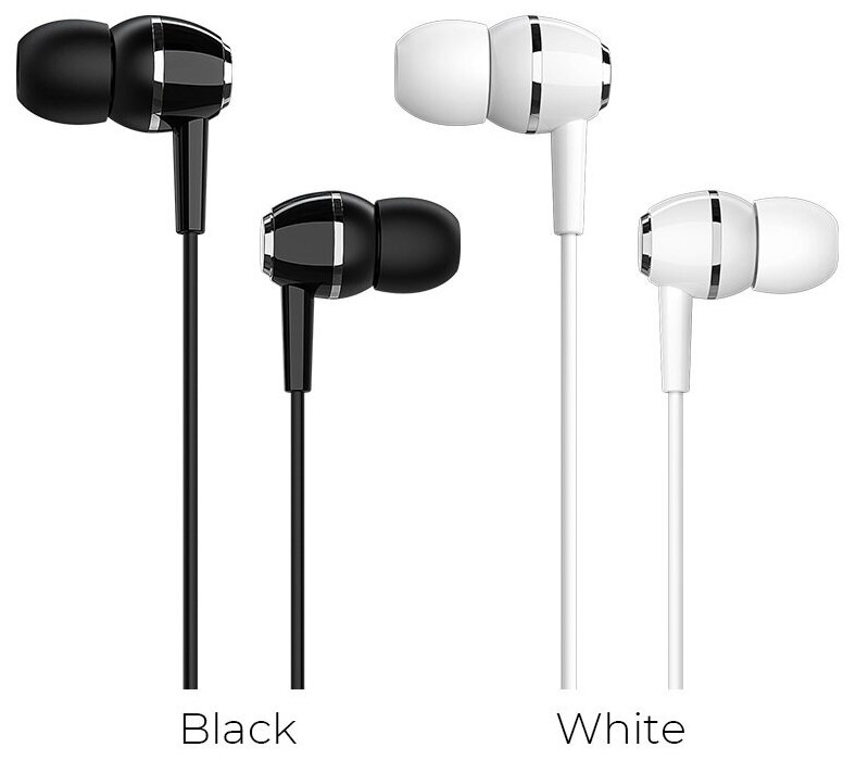 Наушники Borofone BM36 Acura Universal Earphones - White - фото №4