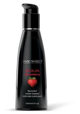 45519 Wicked Aqua Strawberry, 120 мл. Лубрикант со вкусом сочной клубники