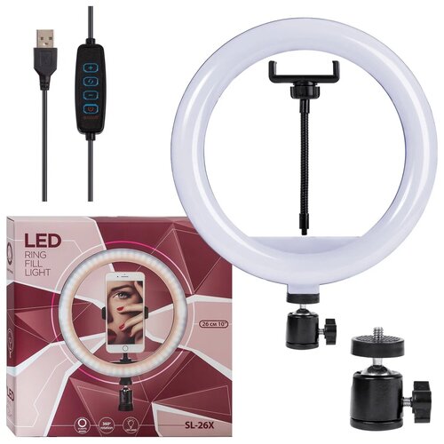 Кольцевая светодиодная лампа SL-26X 26см без штатива 96800₽