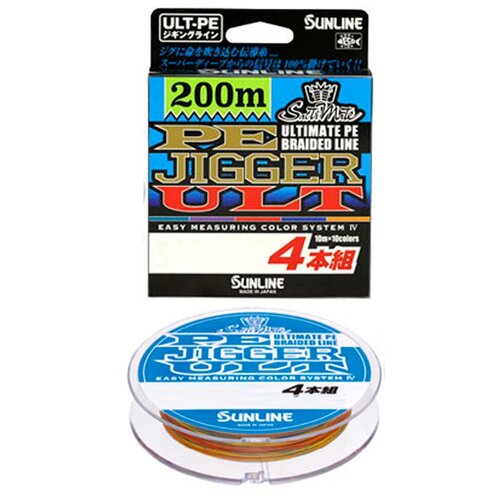 sunline pe jigger ult 4 200m 0 6 Плетёный шнур Sunline PE JIGGER ULT 4 200m #1.7/13.0kg